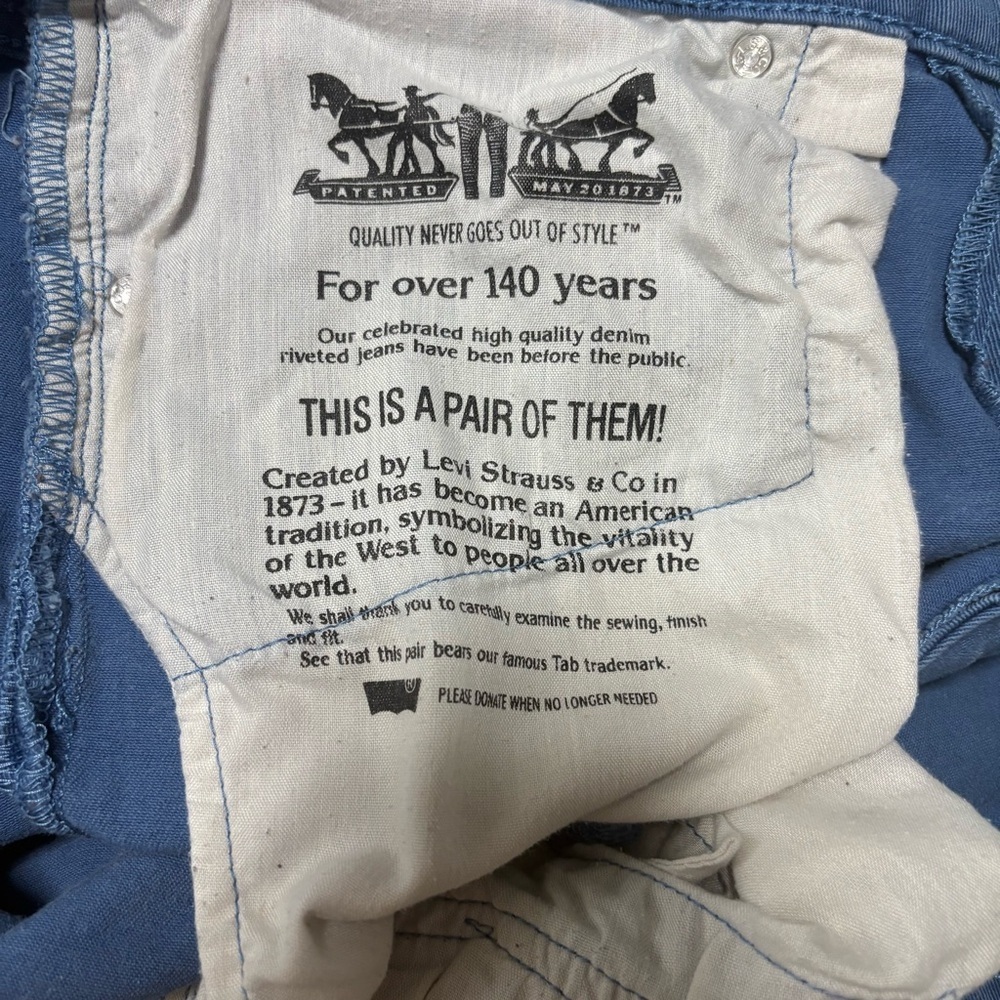 Levi's Men's Light Blue Straight Jeans - Picture 5 of 7